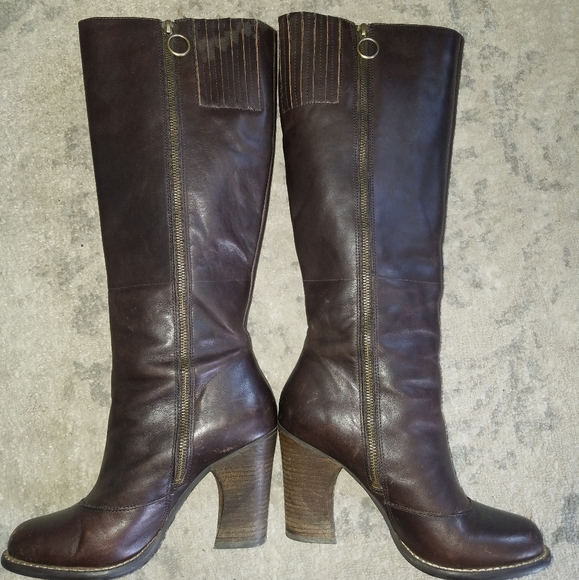 BCBG Brown Leather Boots - Picture 2 of 7